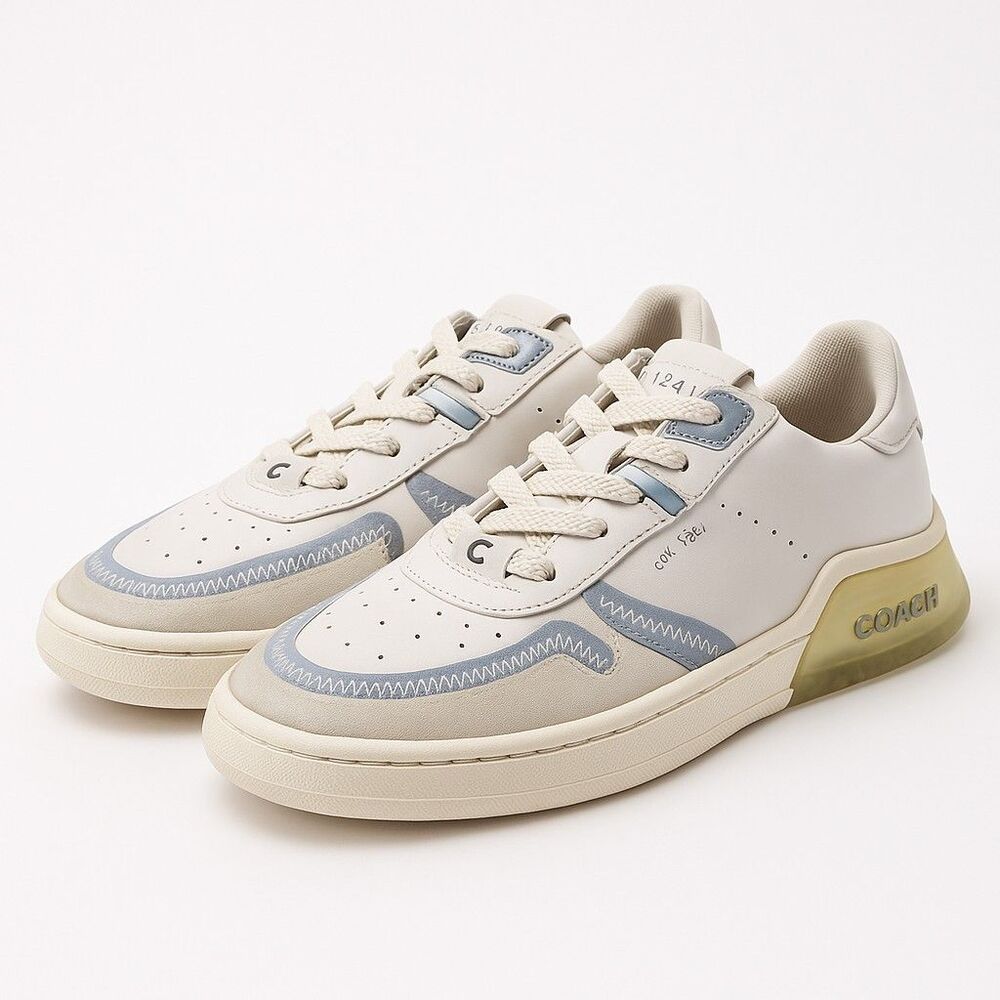 Coach Men’s 1941  Off-White Citysole Court Sneakers. Reflective 3M Trim. Sz 8D